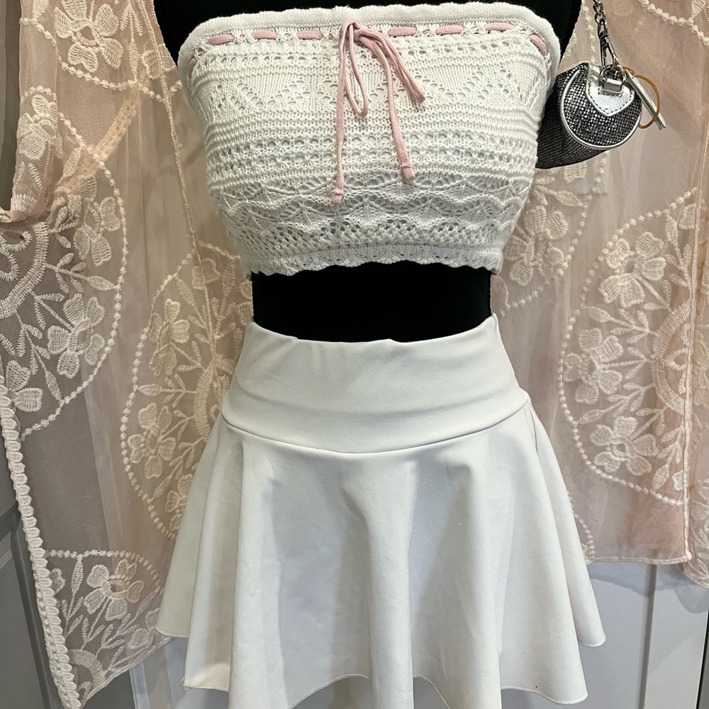 Hollister Cream Smocked Blouse